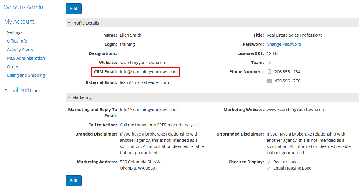 Help > Lead Stream > AdminMyAccountSettingsCRMEmailRed.png